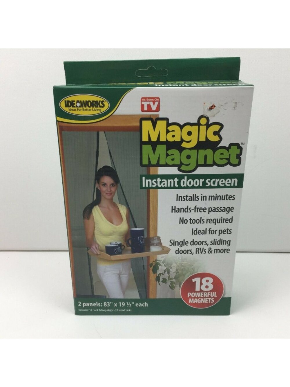 Ideaworks Magic Magnet Instant Door Screen 2 Panels As Seen On TV